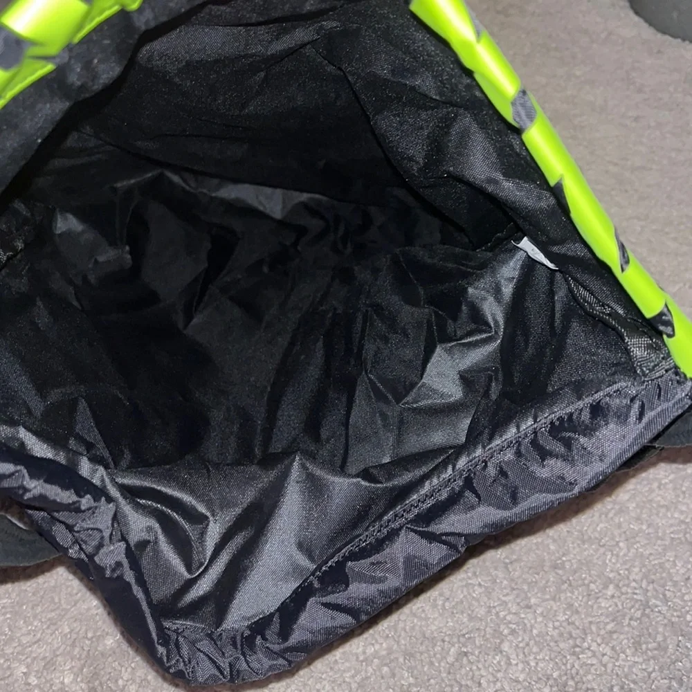 Nike Alpha Football gym sack bag open top new black volt carry bag backpack